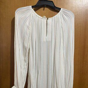 Ana Women's Wide Sleeve Striped Blouse